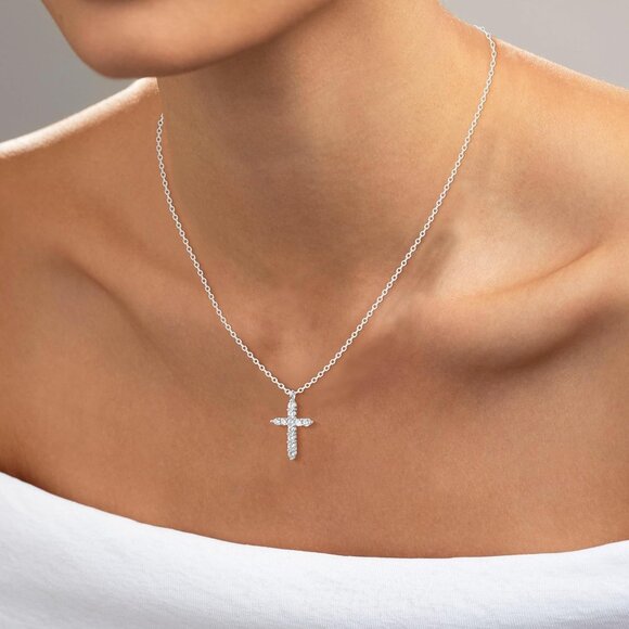Delicate Gold Plated Cross Necklace with Adjustable Chain - For All Occasions - Picture 5 of 6